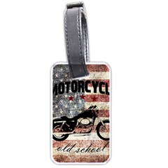 Motorcycle old school Luggage Tags (One Side) 