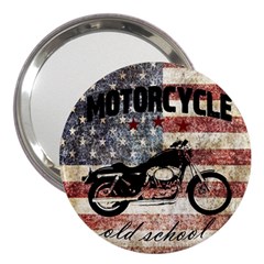 Motorcycle old school 3  Handbag Mirrors