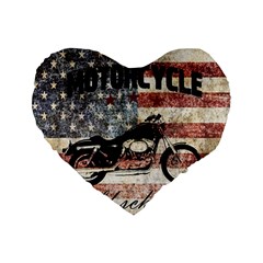 Motorcycle old school Standard 16  Premium Heart Shape Cushions