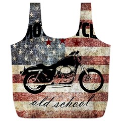 Motorcycle old school Full Print Recycle Bags (L) 