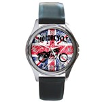 Motorcycle old school Round Metal Watch Front