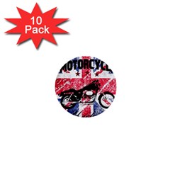 Motorcycle Old School 1  Mini Buttons (10 Pack)  by Valentinaart