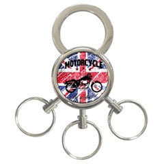 Motorcycle Old School 3-ring Key Chains by Valentinaart