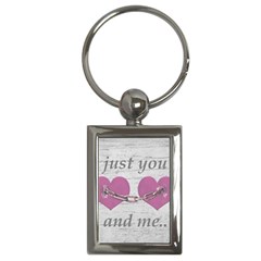 Shabby Chich Love Concept Poster Key Chains (rectangle)  by dflcprints