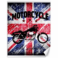 Motorcycle Old School Canvas 18  X 24   by Valentinaart