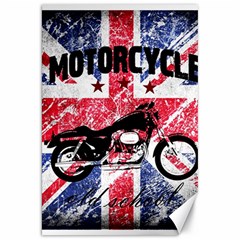 Motorcycle Old School Canvas 20  X 30   by Valentinaart