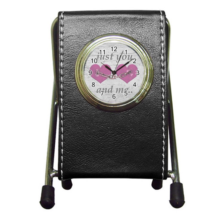 Shabby Chich Love Concept Poster Pen Holder Desk Clocks