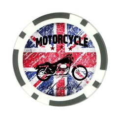 Motorcycle Old School Poker Chip Card Guard by Valentinaart