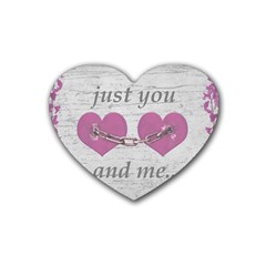 Shabby Chich Love Concept Poster Heart Coaster (4 Pack)  by dflcprints