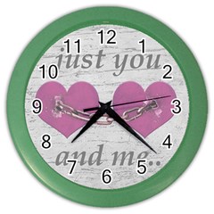 Shabby Chich Love Concept Poster Color Wall Clocks by dflcprints