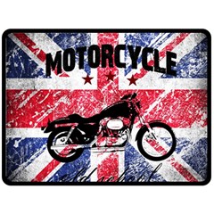 Motorcycle Old School Fleece Blanket (large)  by Valentinaart