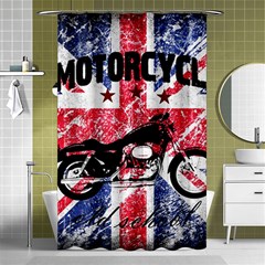 Motorcycle Old School Shower Curtain 48  X 72  (small)  by Valentinaart