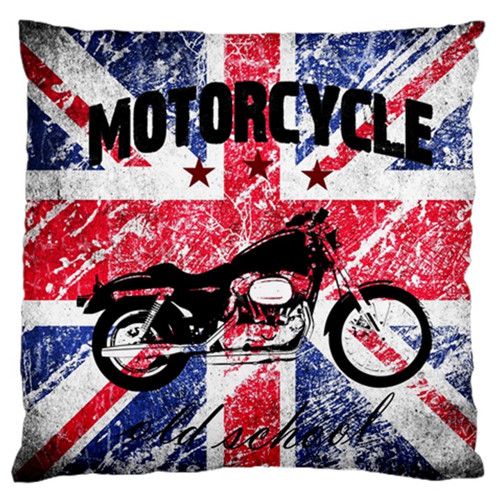 Motorcycle old school Large Cushion Case (Two Sides)