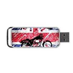 Motorcycle Old School Portable Usb Flash (one Side) by Valentinaart