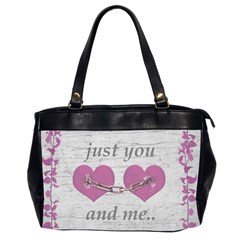 Shabby Chich Love Concept Poster Office Handbags (2 Sides)  by dflcprints