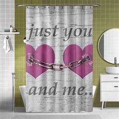 Shabby Chich Love Concept Poster Shower Curtain 48  X 72  (small)  by dflcprints