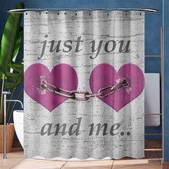 Shabby Chich Love Concept Poster Shower Curtain 60  X 72  (medium)  by dflcprints