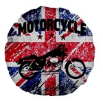 Motorcycle old school Large 18  Premium Round Cushions Front