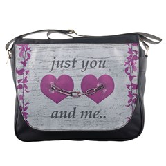 Shabby Chich Love Concept Poster Messenger Bags