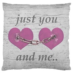 Shabby Chich Love Concept Poster Large Flano Cushion Case (one Side) by dflcprints