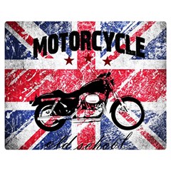 Motorcycle Old School Double Sided Flano Blanket (medium)  by Valentinaart