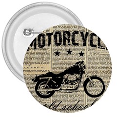 Motorcycle Old School 3  Buttons by Valentinaart