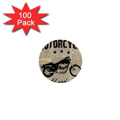 Motorcycle Old School 1  Mini Buttons (100 Pack)  by Valentinaart