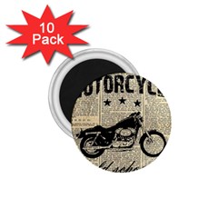 Motorcycle Old School 1 75  Magnets (10 Pack)  by Valentinaart