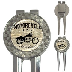 Motorcycle Old School 3-in-1 Golf Divots by Valentinaart