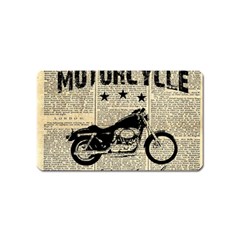 Motorcycle Old School Magnet (name Card) by Valentinaart