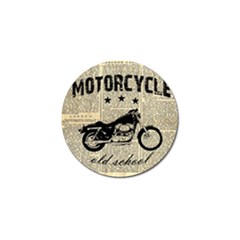 Motorcycle Old School Golf Ball Marker by Valentinaart