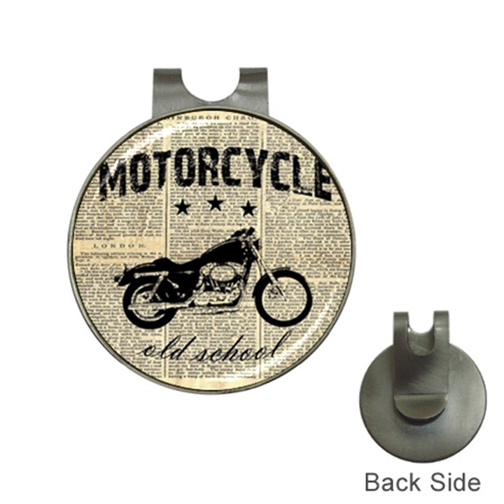 Motorcycle old school Hat Clips with Golf Markers