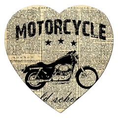 Motorcycle Old School Jigsaw Puzzle (heart) by Valentinaart