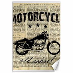 Motorcycle Old School Canvas 20  X 30   by Valentinaart