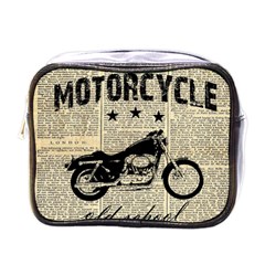 Motorcycle Old School Mini Toiletries Bags by Valentinaart