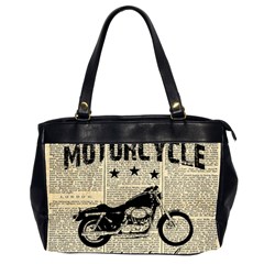 Motorcycle Old School Office Handbags (2 Sides)  by Valentinaart