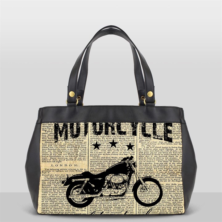 Motorcycle old school Office Handbags (2 Sides) 