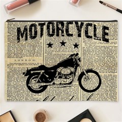 Motorcycle Old School Cosmetic Bag (xxxl)  by Valentinaart