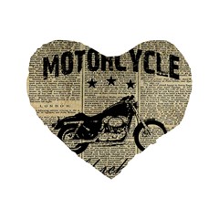 Motorcycle Old School Standard 16  Premium Heart Shape Cushions by Valentinaart