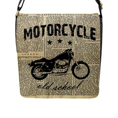 Motorcycle Old School Flap Messenger Bag (l)  by Valentinaart