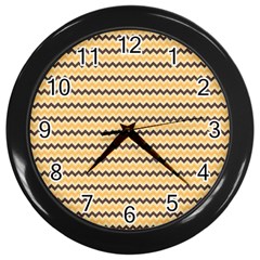 Colored Zig Zag Wall Clocks (black) by Colorfulart23