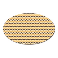 Colored Zig Zag Oval Magnet by Colorfulart23