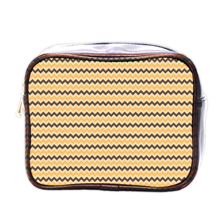 Colored Zig Zag Mini Toiletries Bags