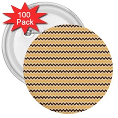 Colored Zig Zag 3  Buttons (100 Pack) 