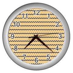 Colored Zig Zag Wall Clocks (silver)  by Colorfulart23