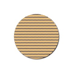 Colored Zig Zag Rubber Coaster (round)  by Colorfulart23