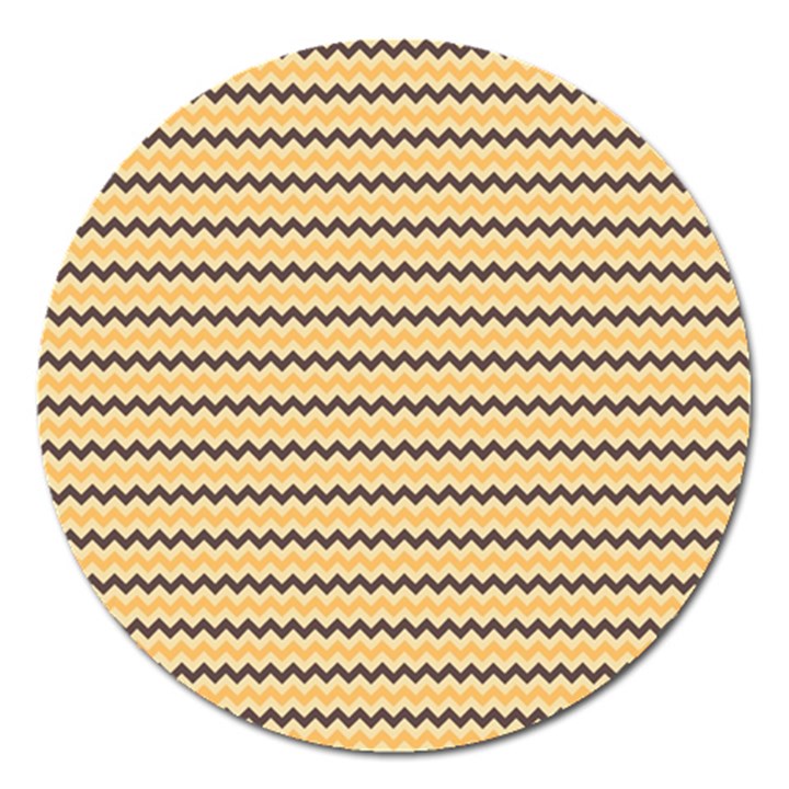 Colored Zig Zag Magnet 5  (Round)