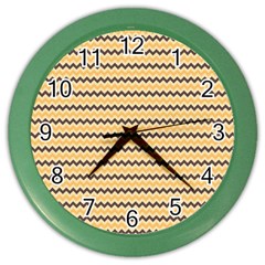 Colored Zig Zag Color Wall Clocks by Colorfulart23