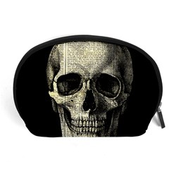 Newspaper Skull Accessory Pouches (large)  by Valentinaart