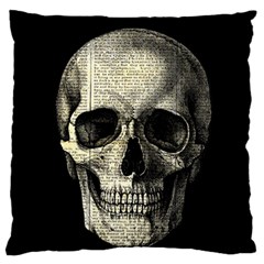 Newspaper Skull Standard Flano Cushion Case (two Sides) by Valentinaart